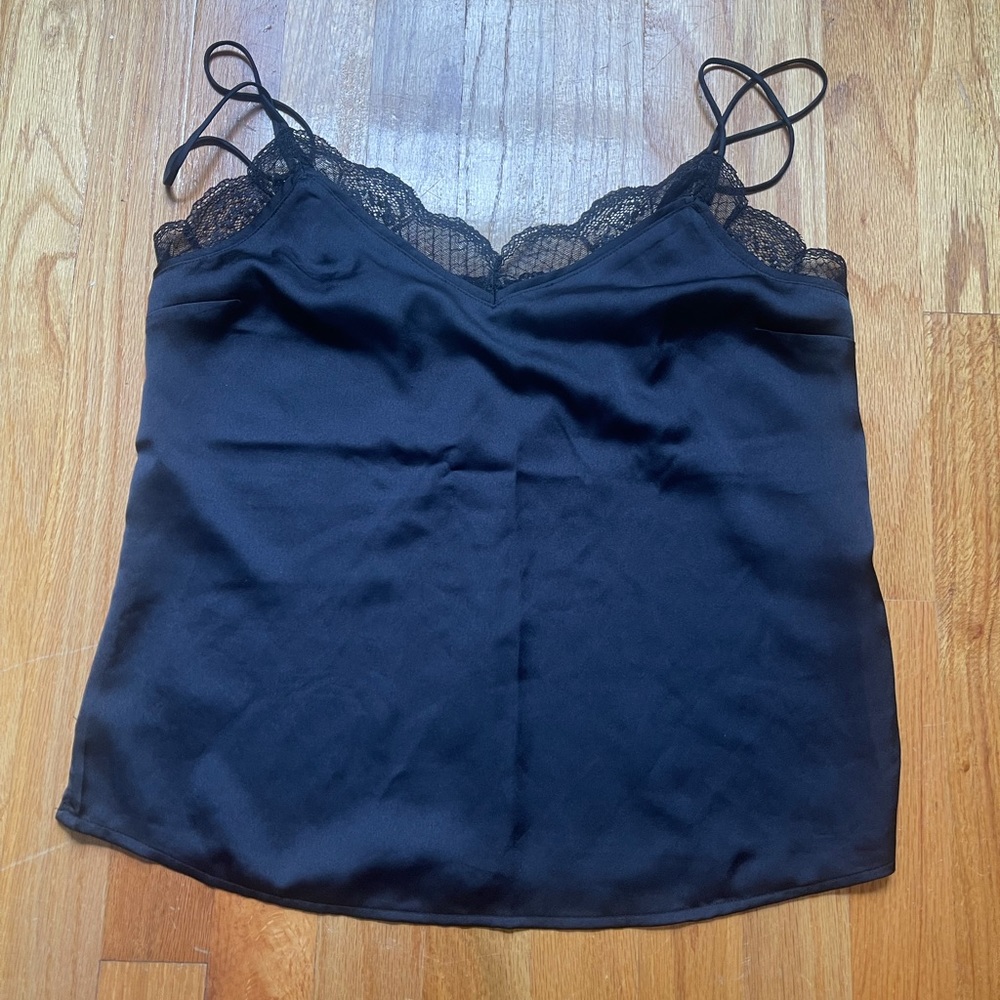 NWT Abercrombie black silk cami size s